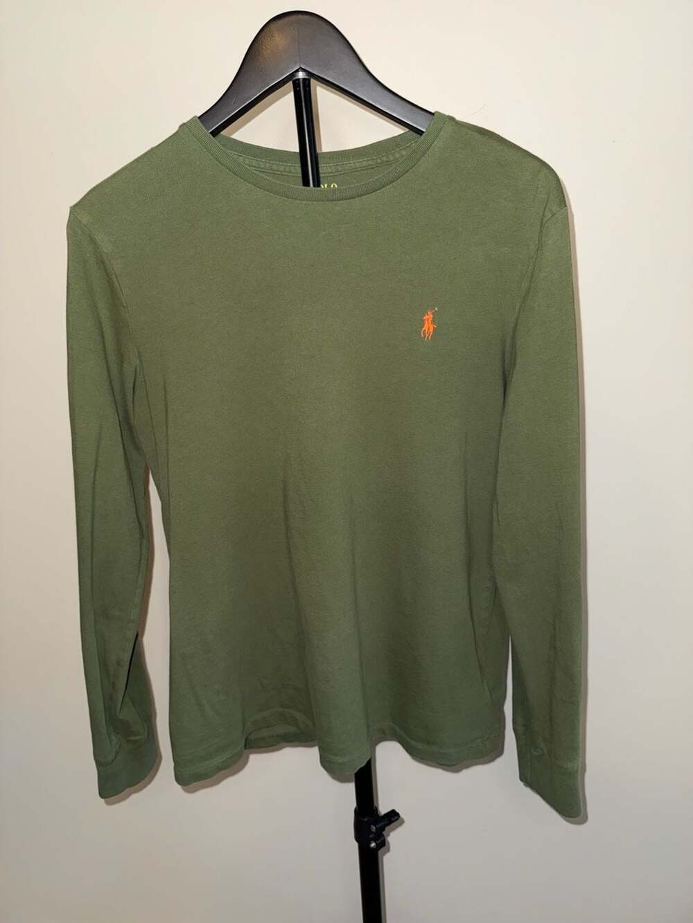 Polo Ralph Lauren Olive Green Long Sleeve Cotton T-Shirt-S